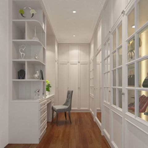 Open concept wardrobe Singapore condo design