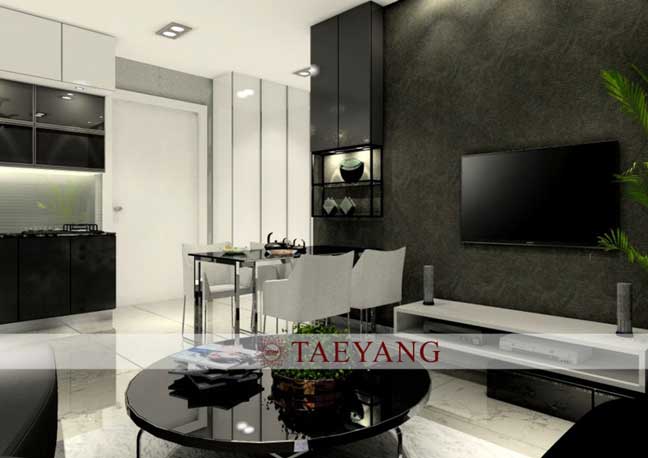 Living room interior design Singapore HDB